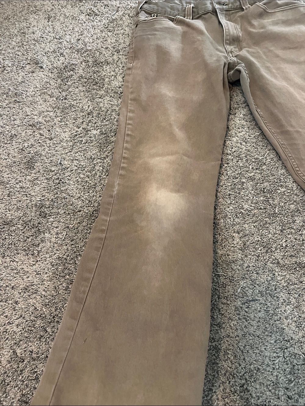 Noble Outfitters Men's Straight Jeans - Taupe Brown Classic Fit - Picture 6 of 12